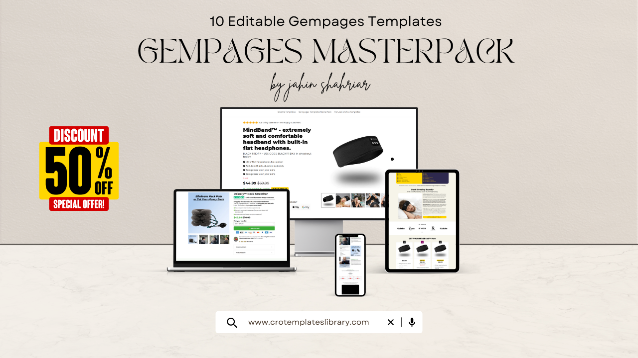 10 High Converting Gempages Templates MasterPack