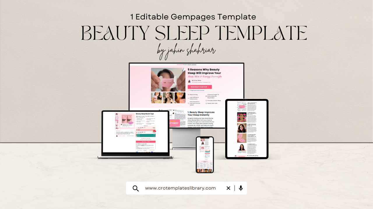 Beauty Sleep 5 Reasons Shopify Template - Gempages Listicle Template