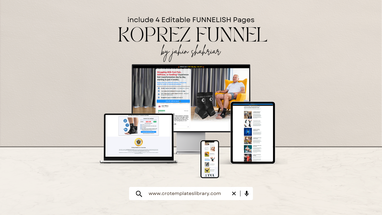 Koprez Funnelish Templates 👉 Koprez Foot Sleeves Funnelish Templates