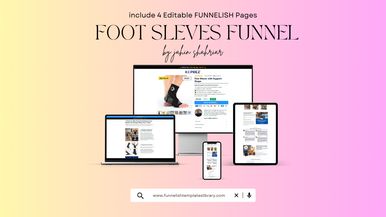 Koprez Foot Sleeves Funnelish Template (Version B)