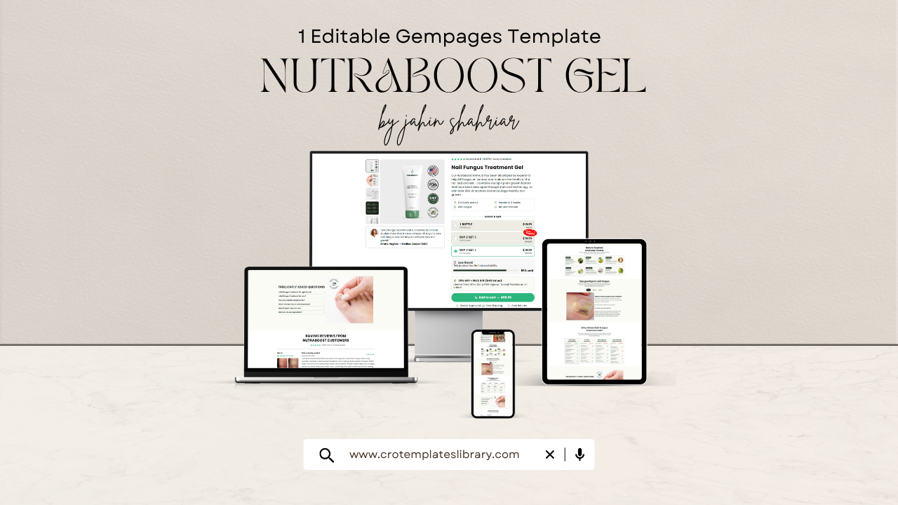 NutraBoost Gempages Product Page Template