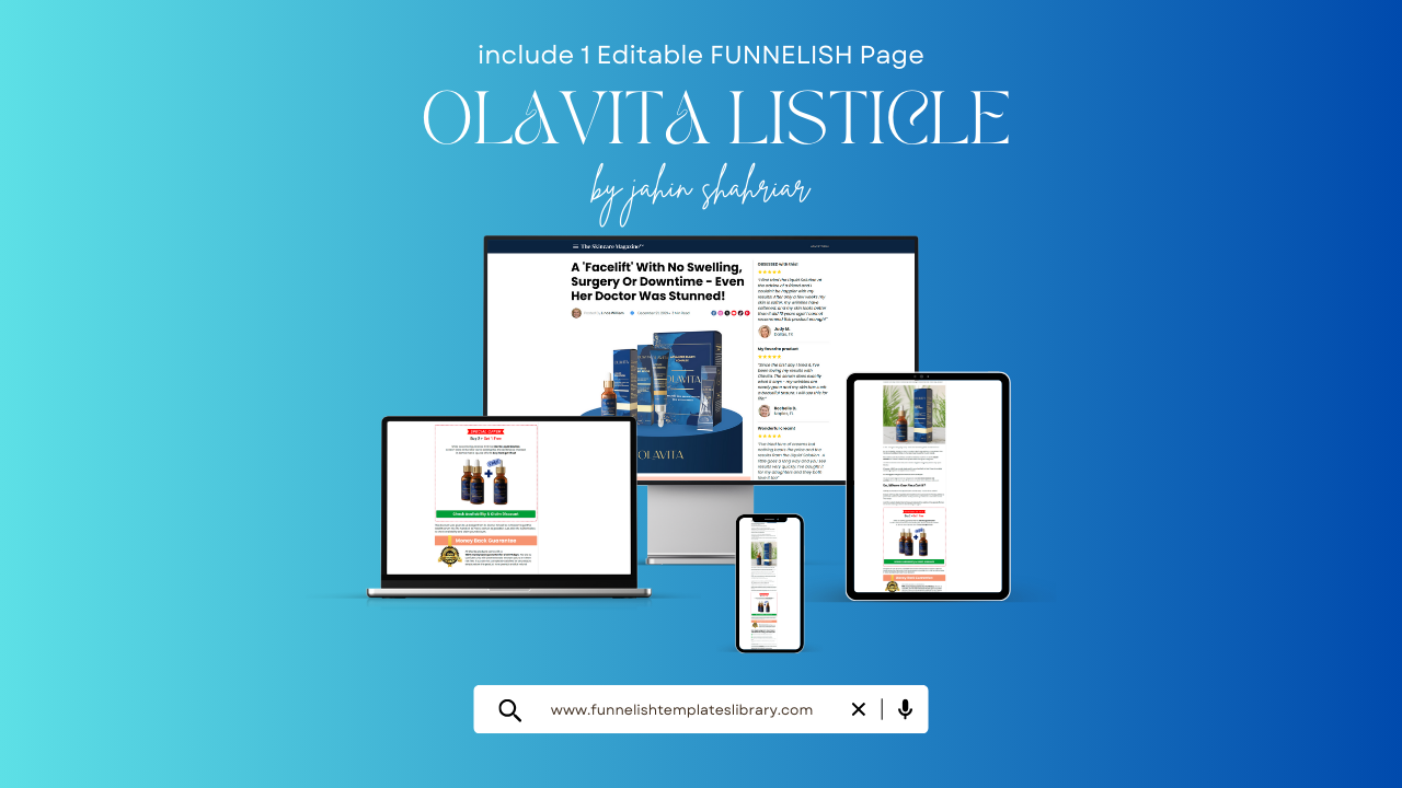 Olavita 5 Reasons Listicle Funnelish Template