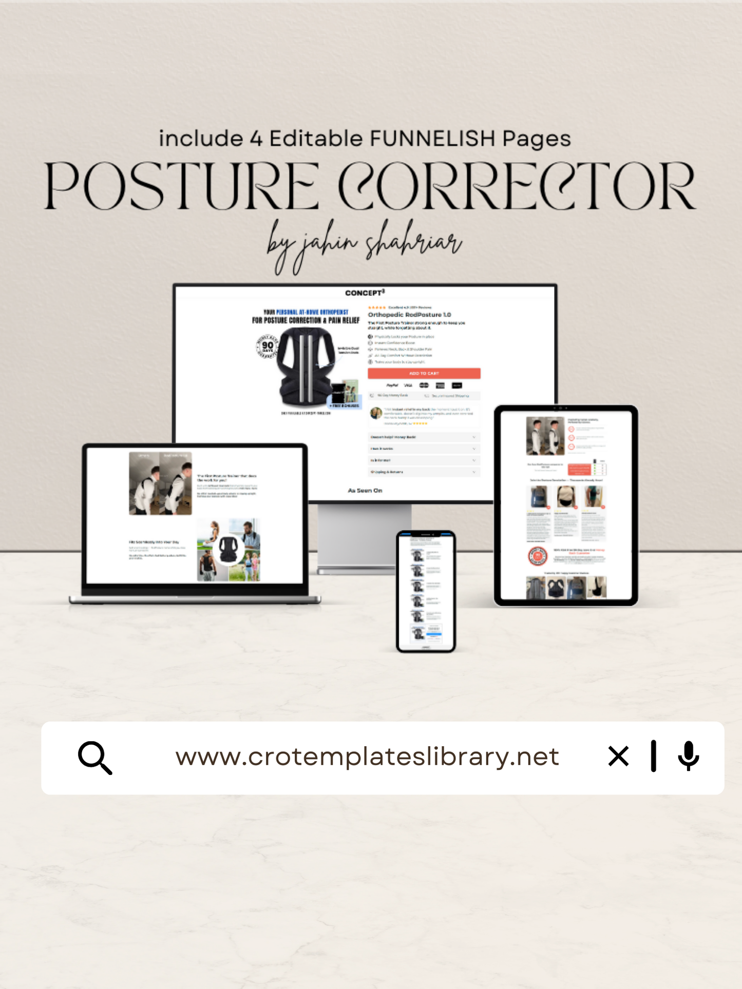 Concept Three Orthopedic RodPosture Corrector Funnelish Templates