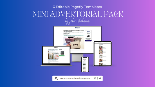 3 Shopify Advertorial Templates Pack ( 3 Editable Pagefly Templates )
