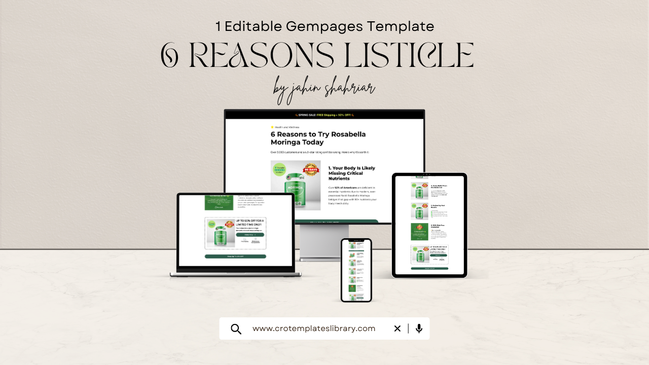 6 Reasons Gempages Listicle Template