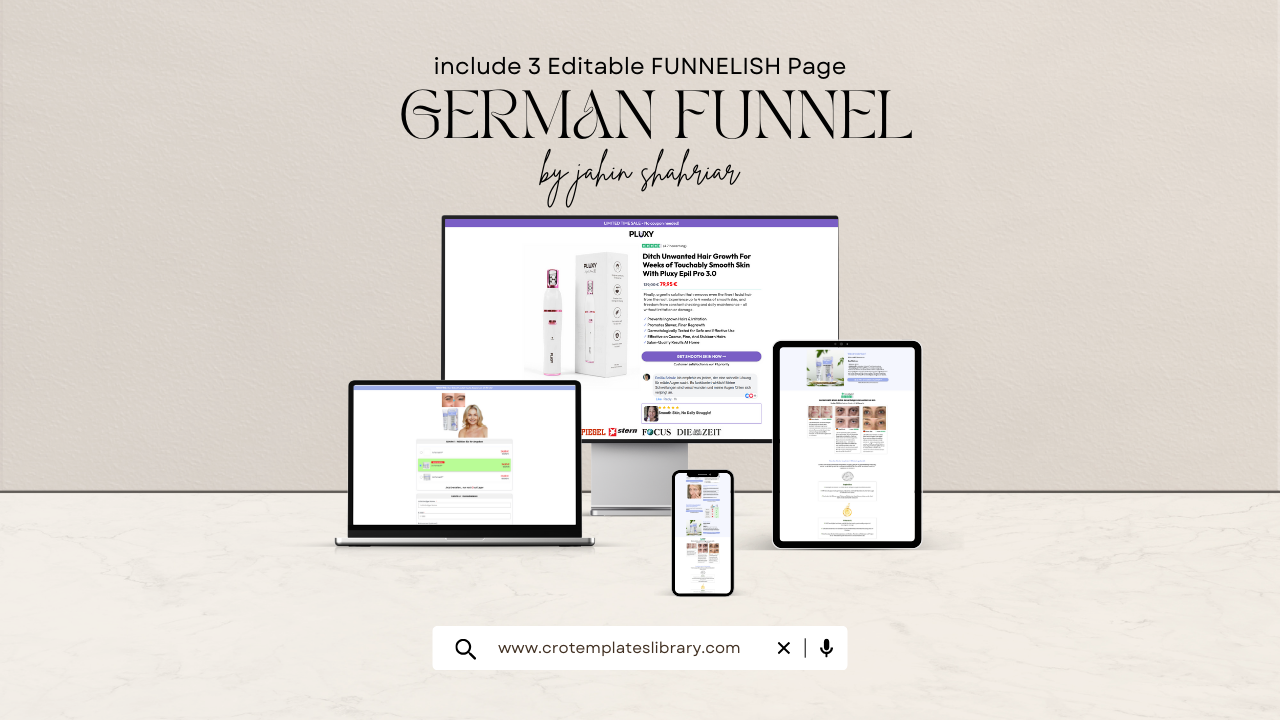 Women Beauty & Personal Care Funnelish Template